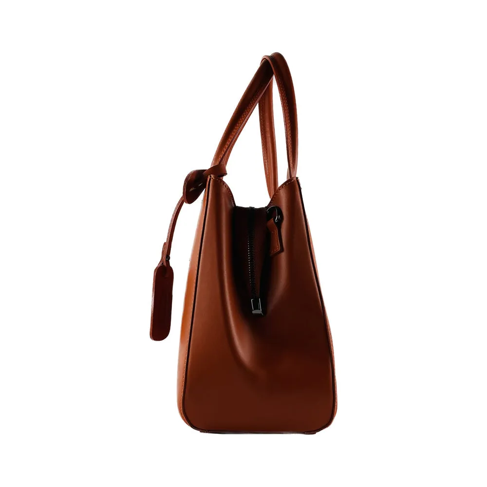 Renato Borzatta Leather Shoulder Bag Paprika Orange