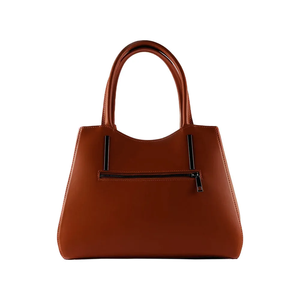 Renato Borzatta Leather Shoulder Bag Paprika Orange