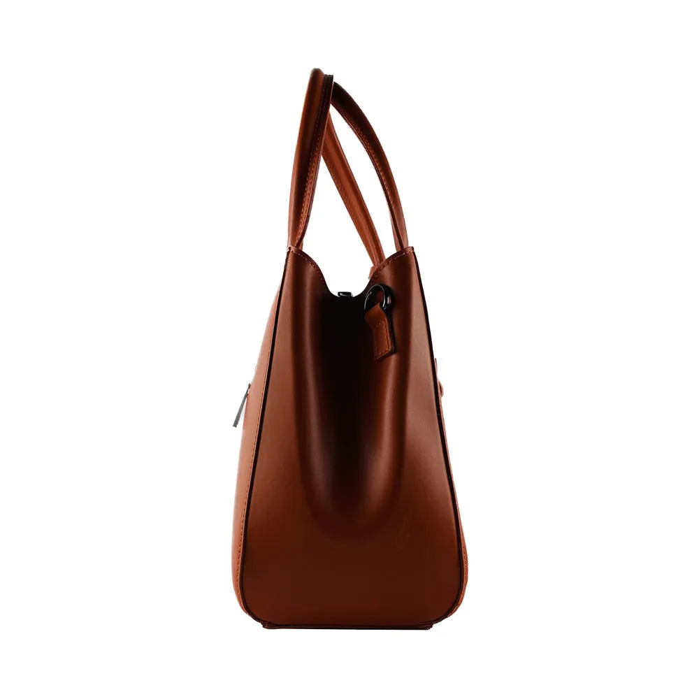 Renato Borzatta Leather Shoulder Bag Paprika Orange
