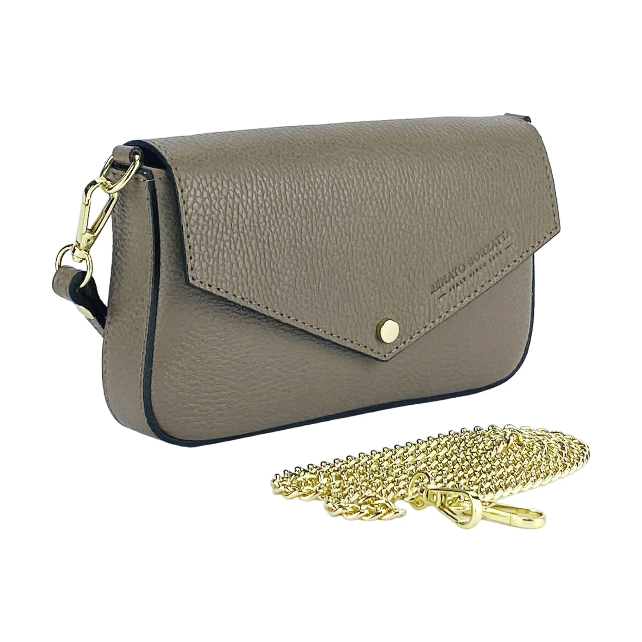 Renato Borzatta leather Small Shoulder Bag Taupe