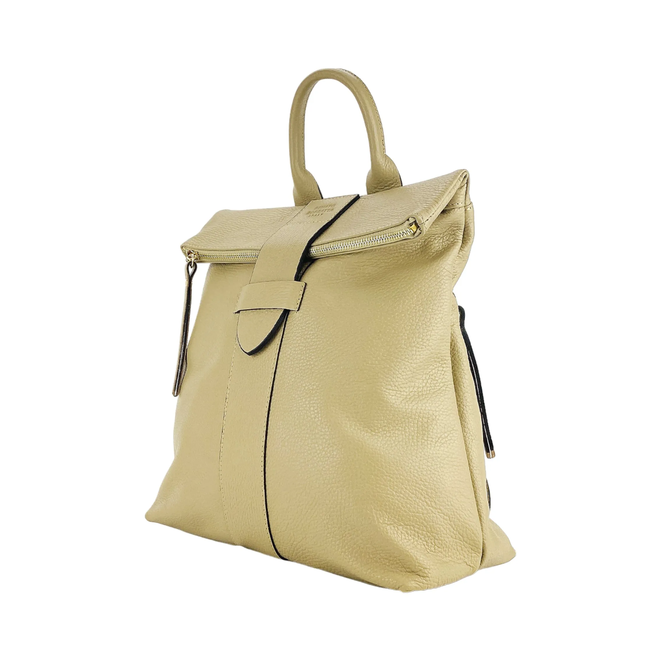 Renato Borzatta Leather Soft backpack beige