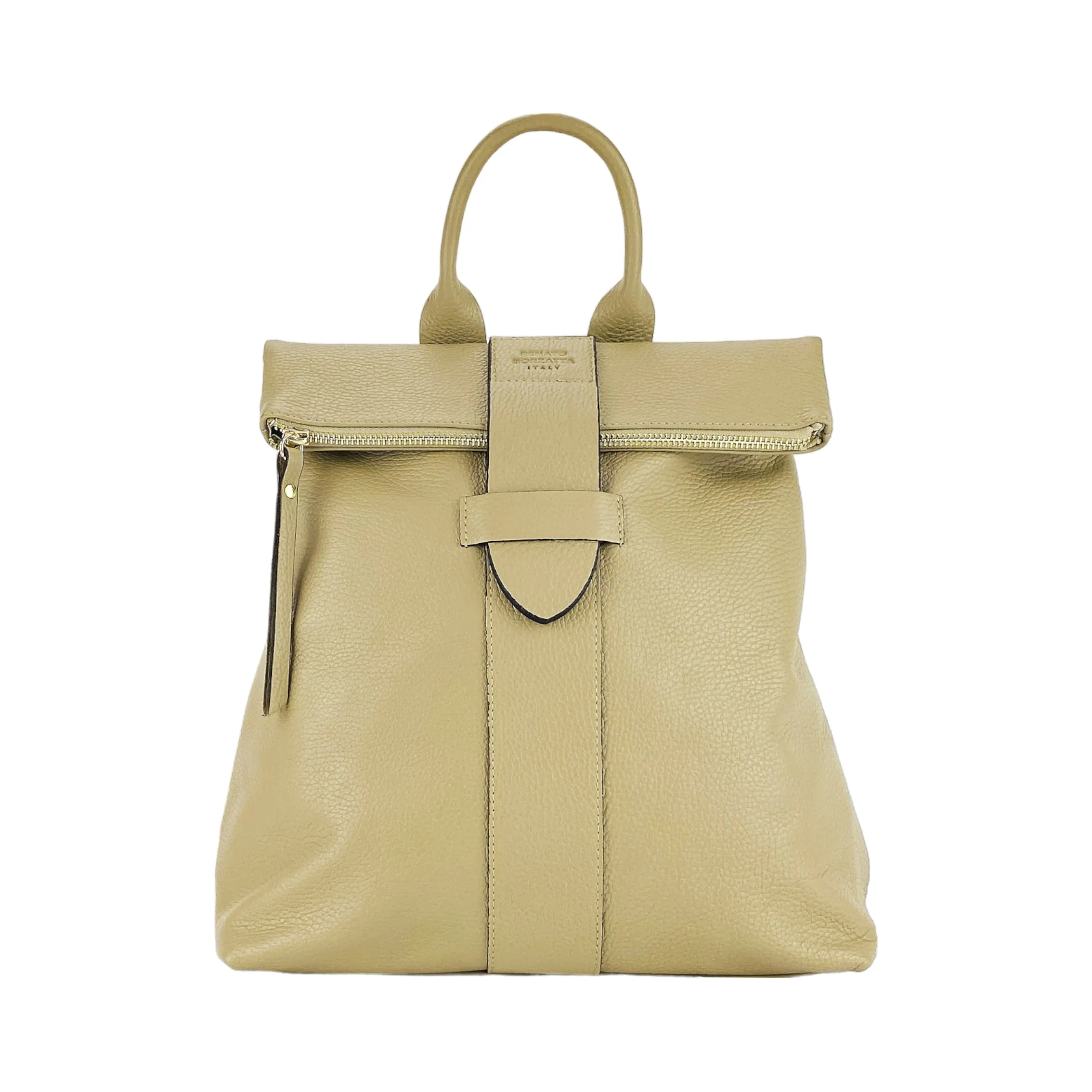 Renato Borzatta Leather Soft backpack beige