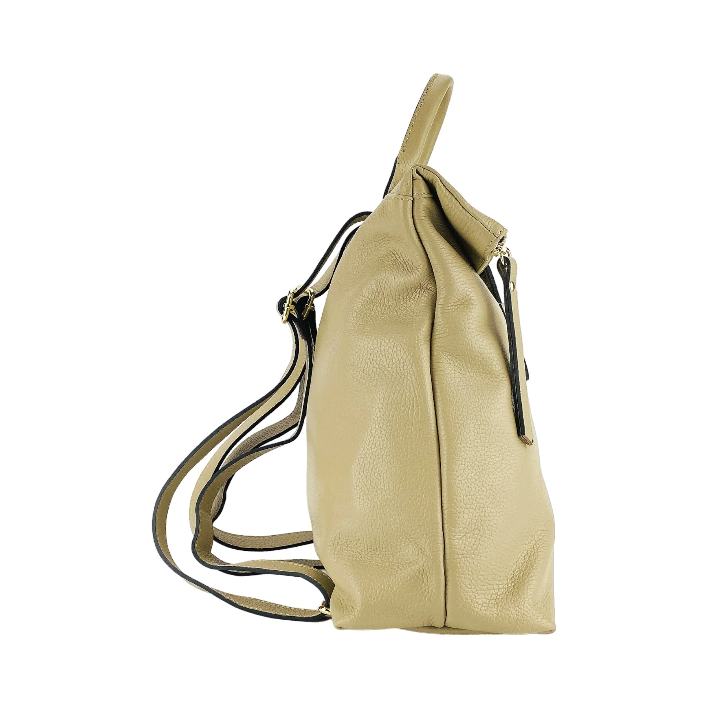 Renato Borzatta Leather Soft backpack beige