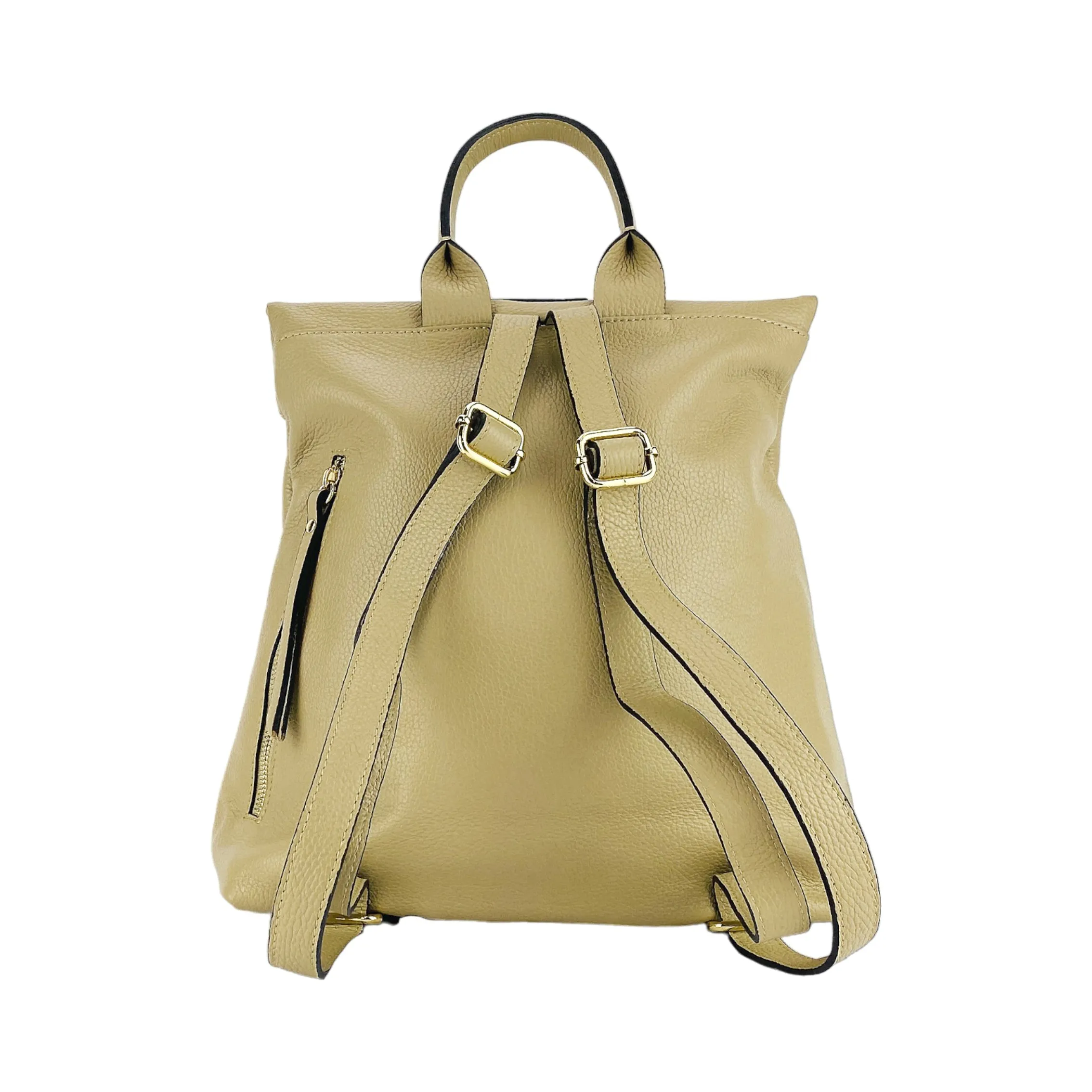 Renato Borzatta Leather Soft backpack beige
