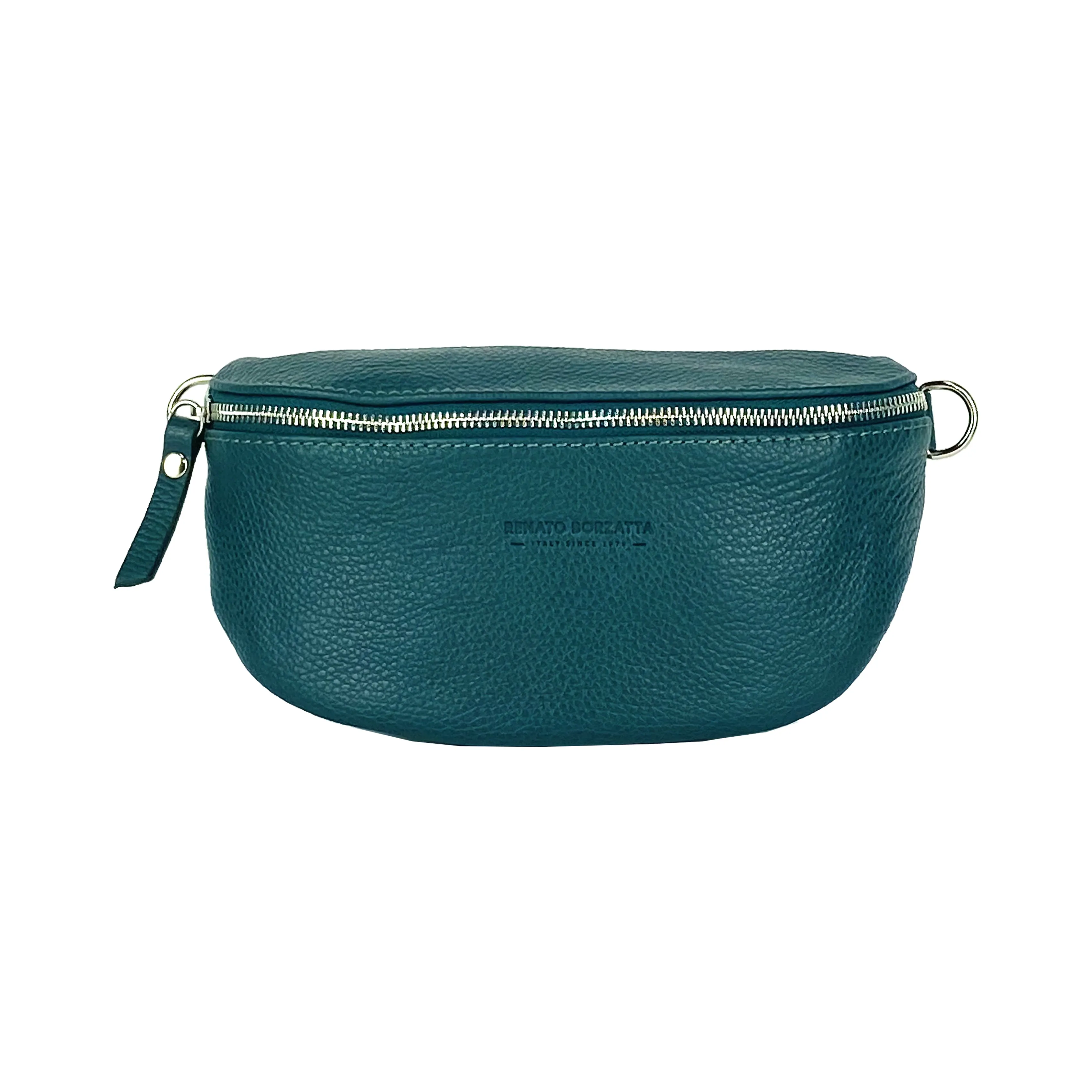 Renato Borzatta Leather Waist Crossbody bag Teal Green