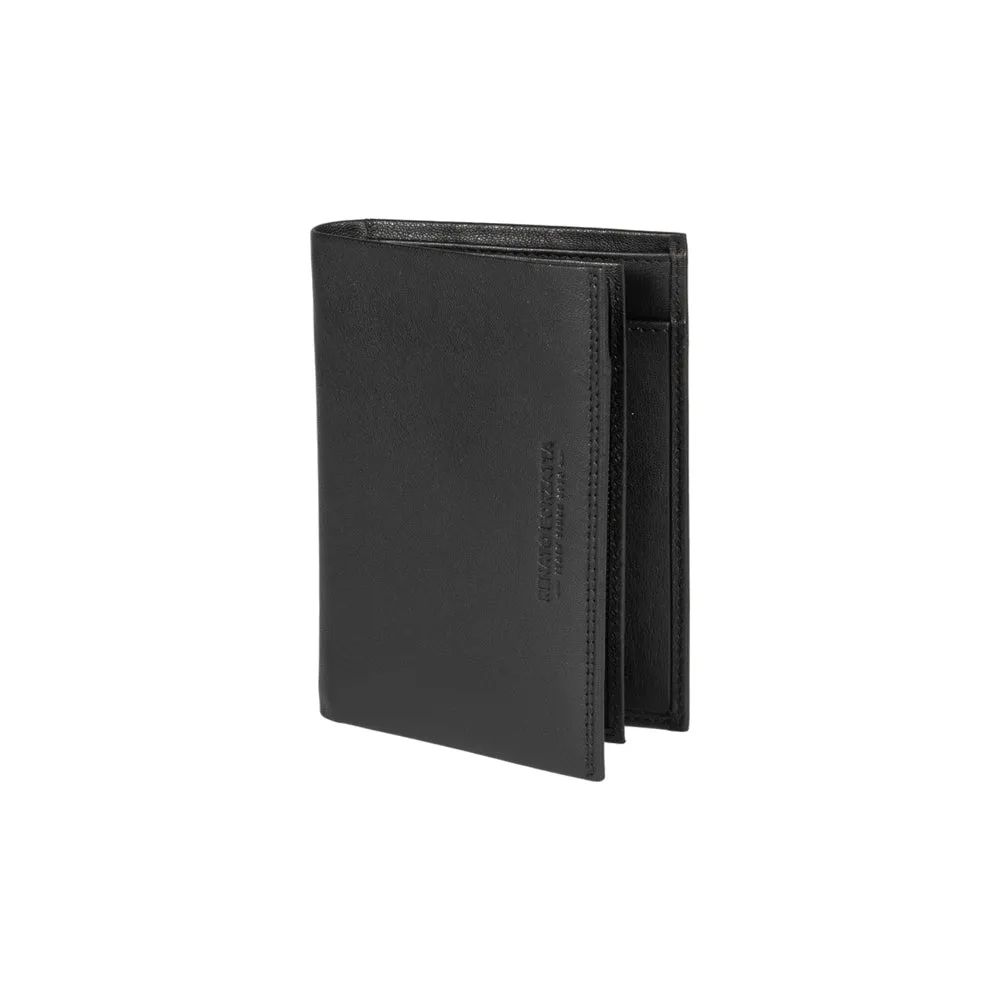 Renato Borzatta Men's Leather RFID Pocket Wallet Black