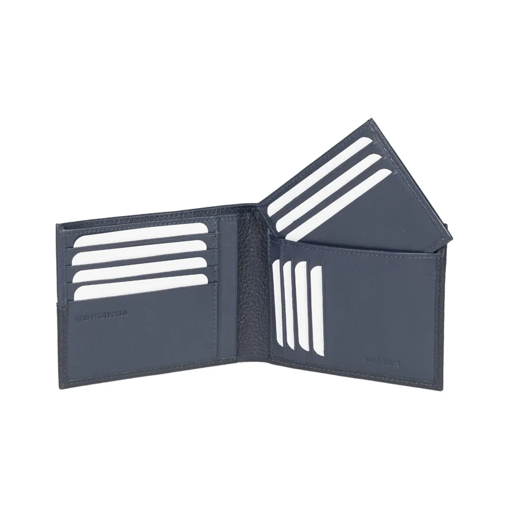 Renato Borzatta Men's Leather Wallet Blue