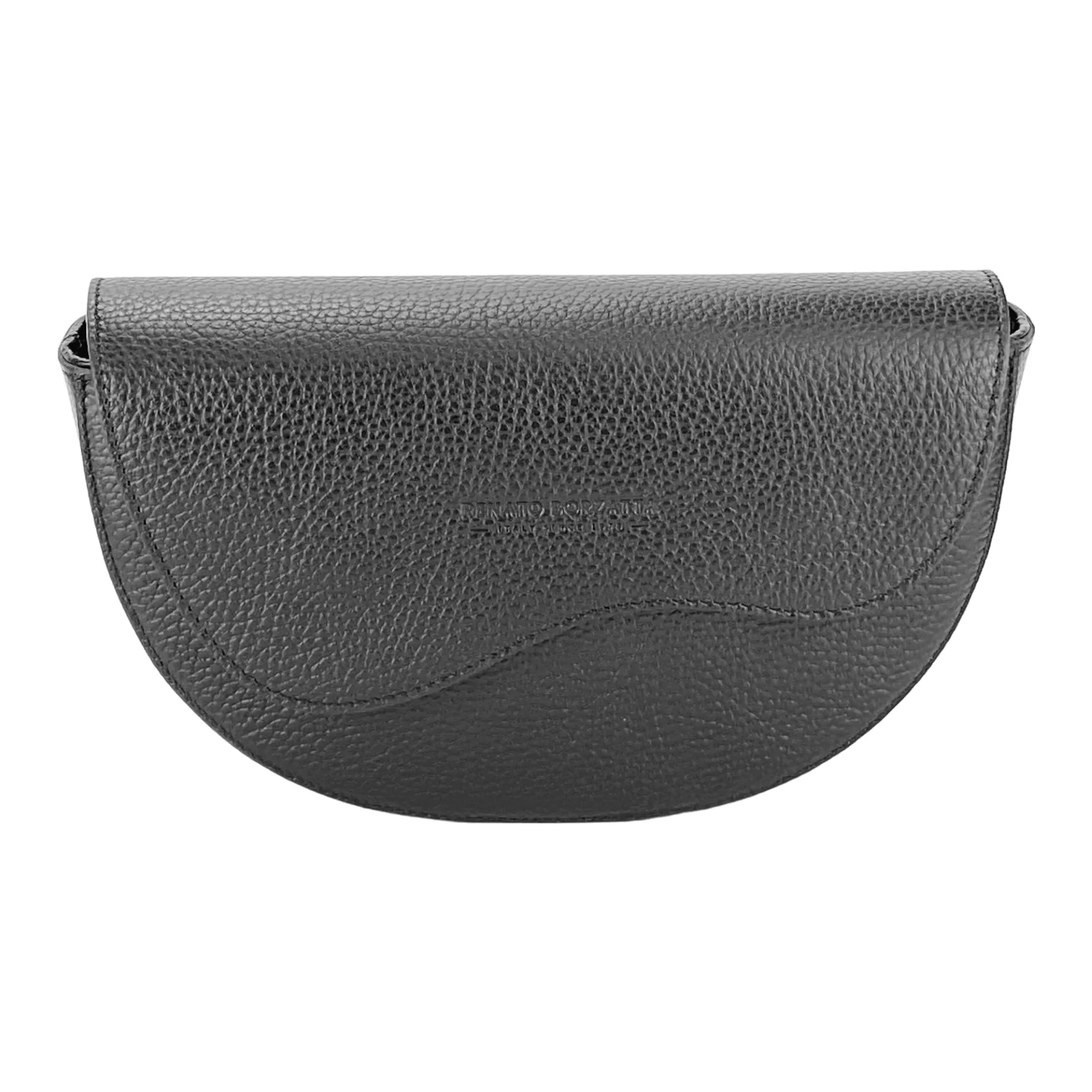 Renato Borzatta Saddle Bandolier Crossbody Leather Bag Black