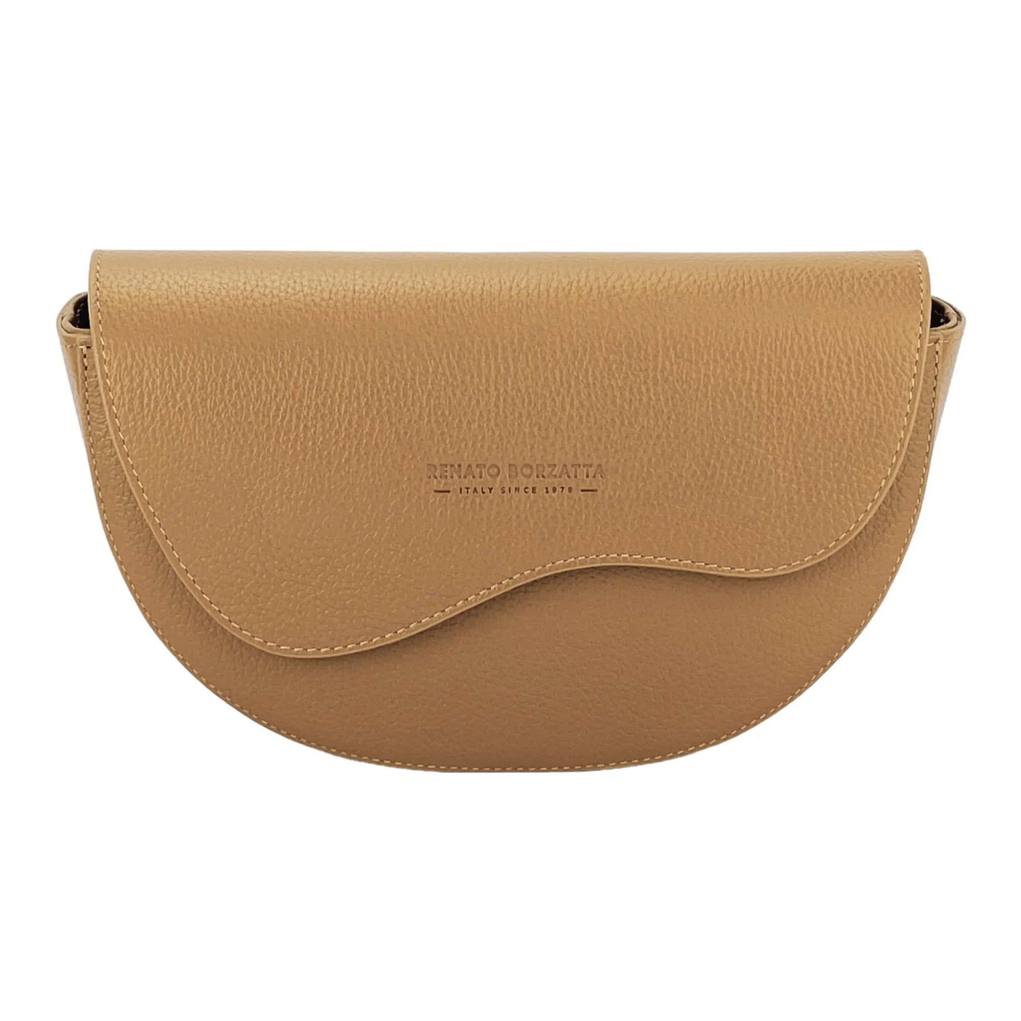 Renato Borzatta Saddle Bandolier Crossbody Leather Bag Cognac Brown
