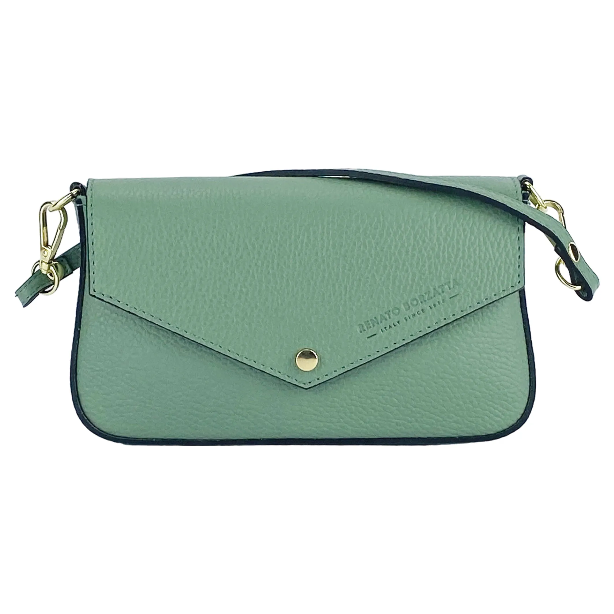 Renato Borzatta Small Chain Post Shoulder Bag Mint Green