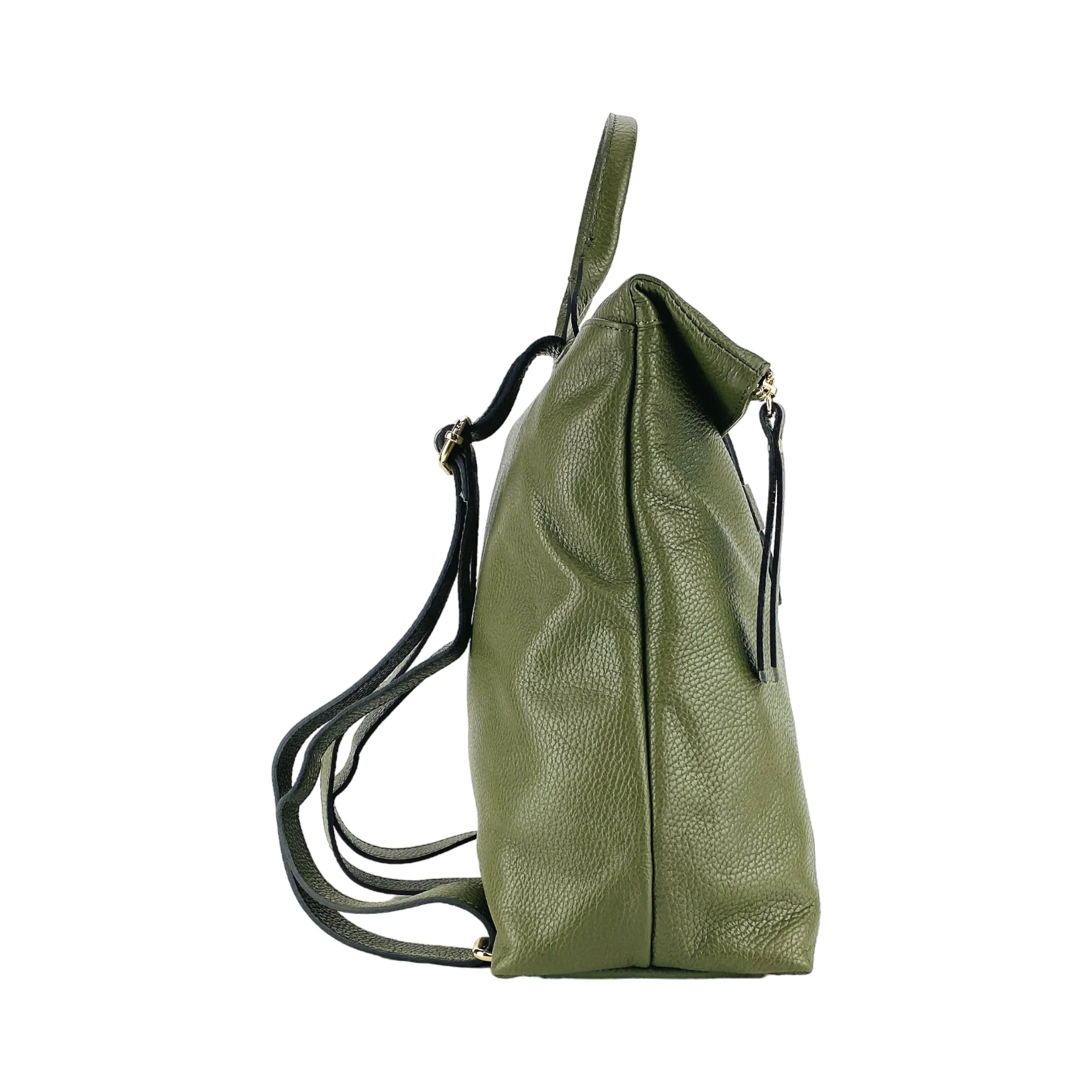 Renato Borzatta Soft leather backpack green