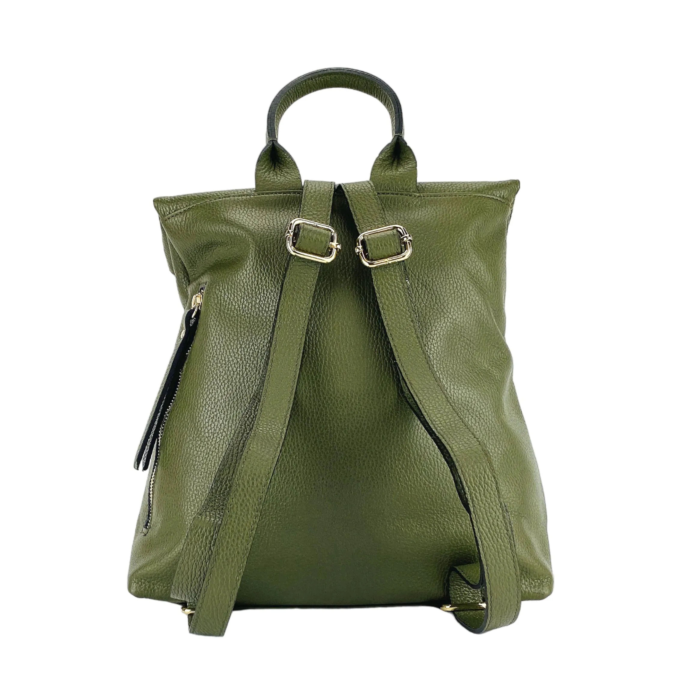 Renato Borzatta Soft leather backpack green