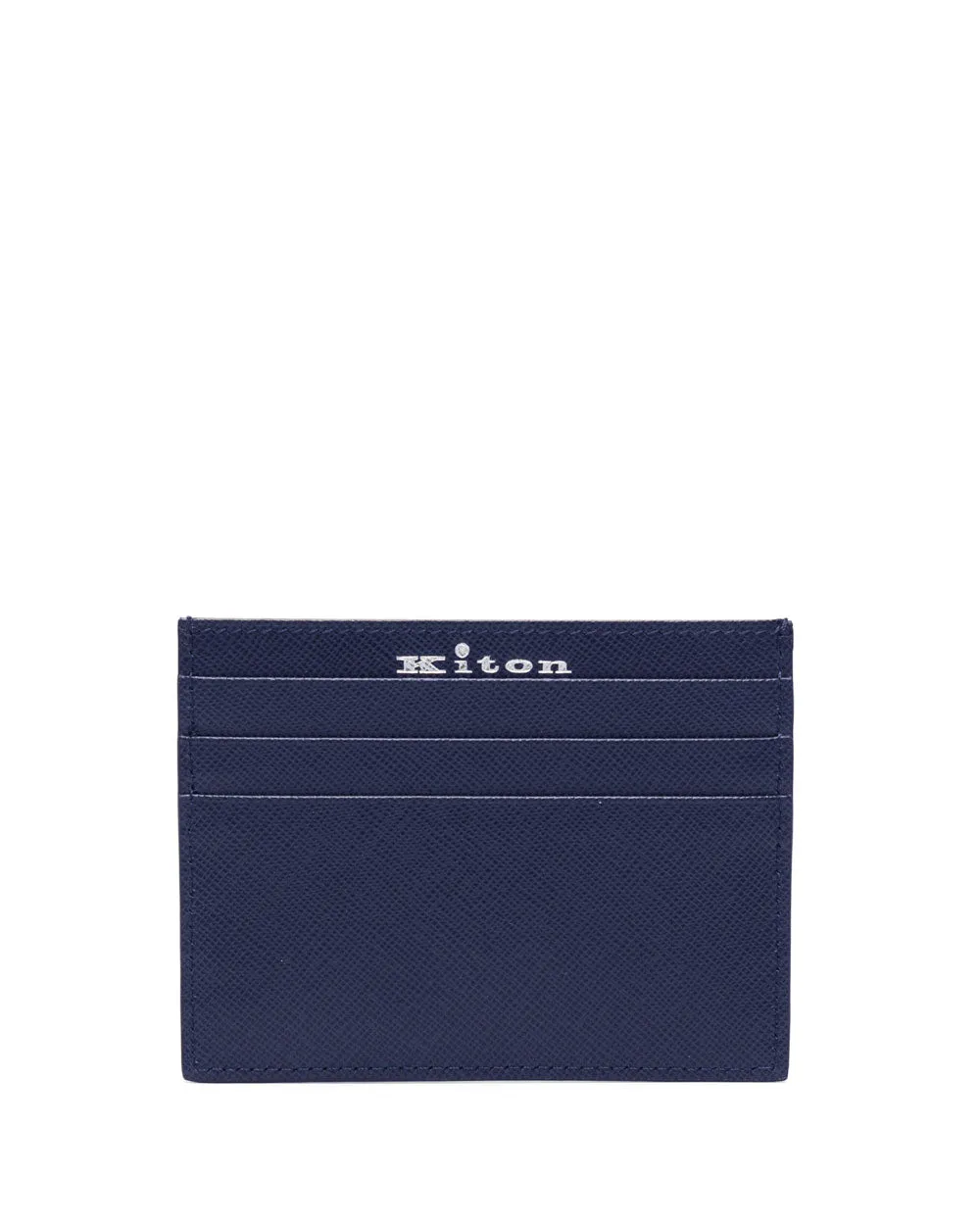 Saffiano Leather Card Holder in Navy