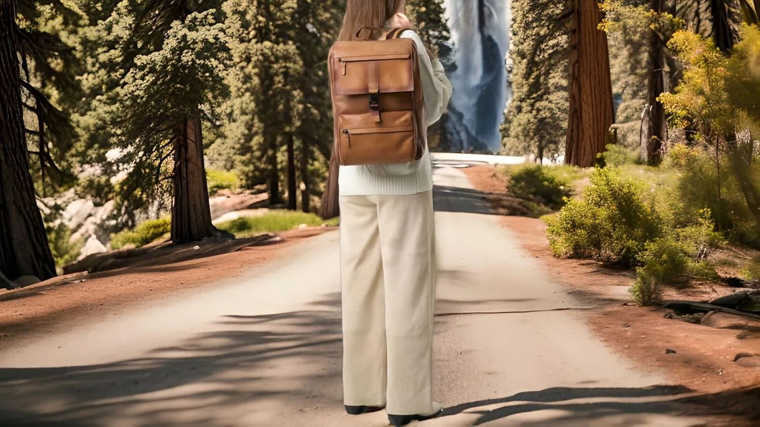 VELEZ Brown Top Grain Leather Backpack for Men and Women - 17 Inch Laptop Bag for Work - Handmade Business Bookbag With Large Capacity