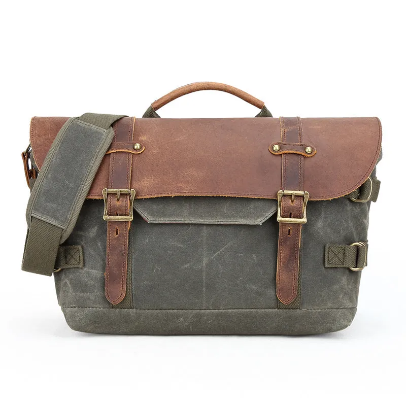 Waterproof Canvas DSLR Camera Bag Canvas Shoulder Camera Bag Messenger Bag QSM3032