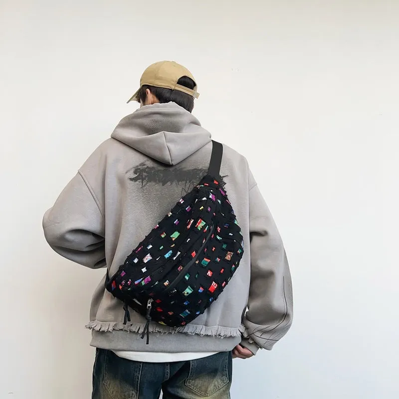 Women's & Men's & Color Plaid Texture Large Capacity Trend Bags