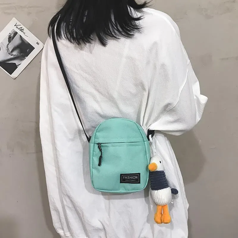 Women's & Men's & Mobile Fashion Mini Canvas One Crossbody Bags