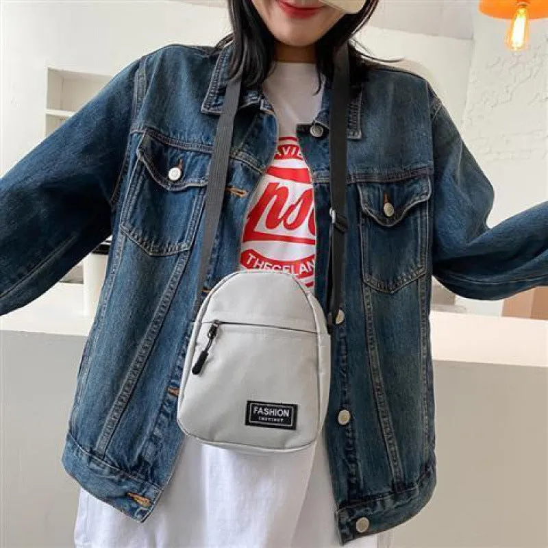 Women's & Men's & Mobile Fashion Mini Canvas One Crossbody Bags