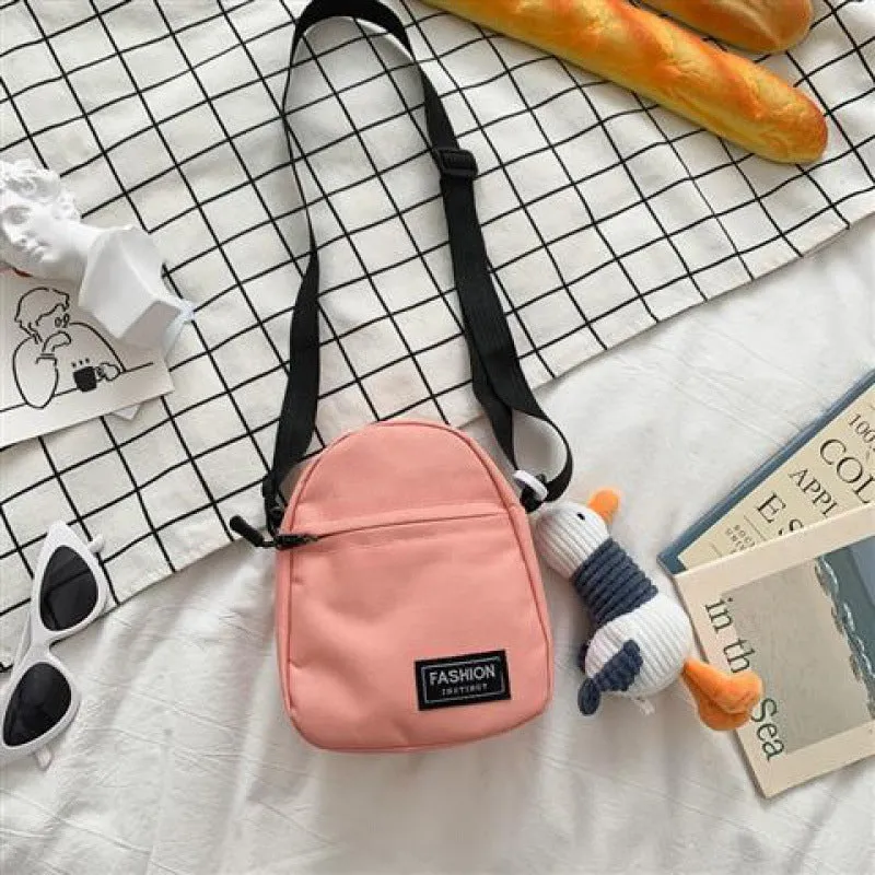 Women's & Men's & Mobile Fashion Mini Canvas One Crossbody Bags