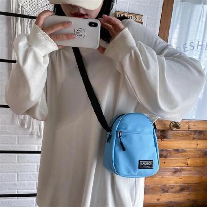 Women's & Men's & Mobile Fashion Mini Canvas One Crossbody Bags