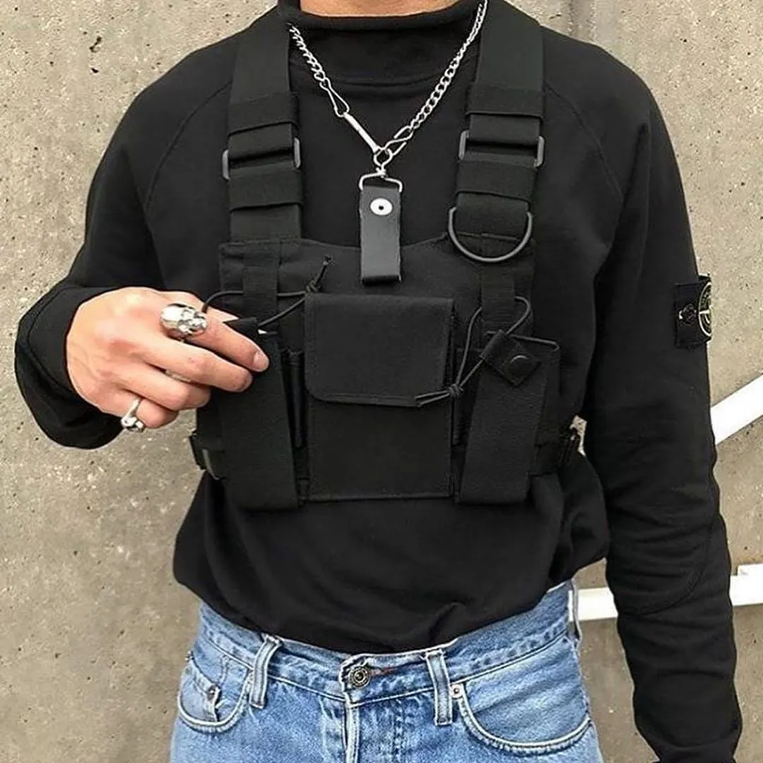 Women's & Men's And Multifunctional Hip Hop Vest Fashion Backpacks