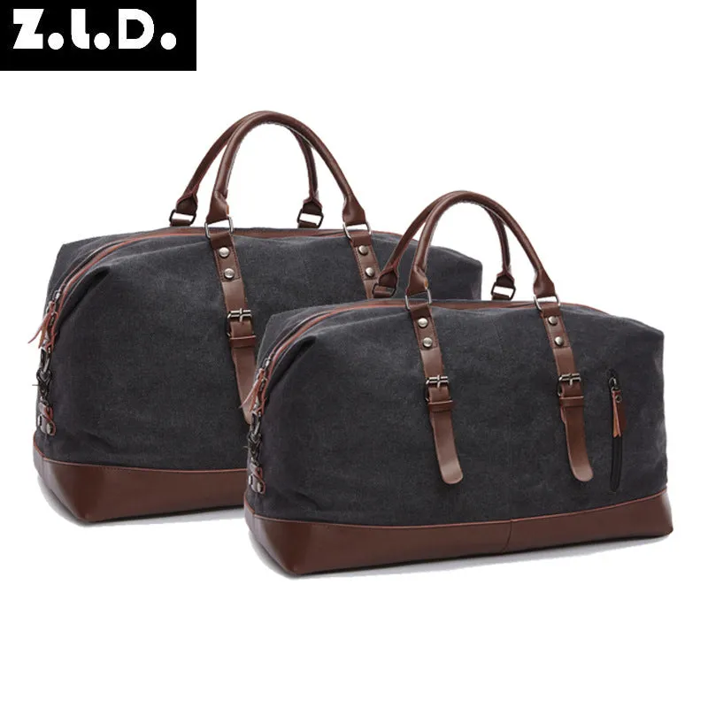 Women's & Men's Canvas Large Capacity And Portable Travel Bags