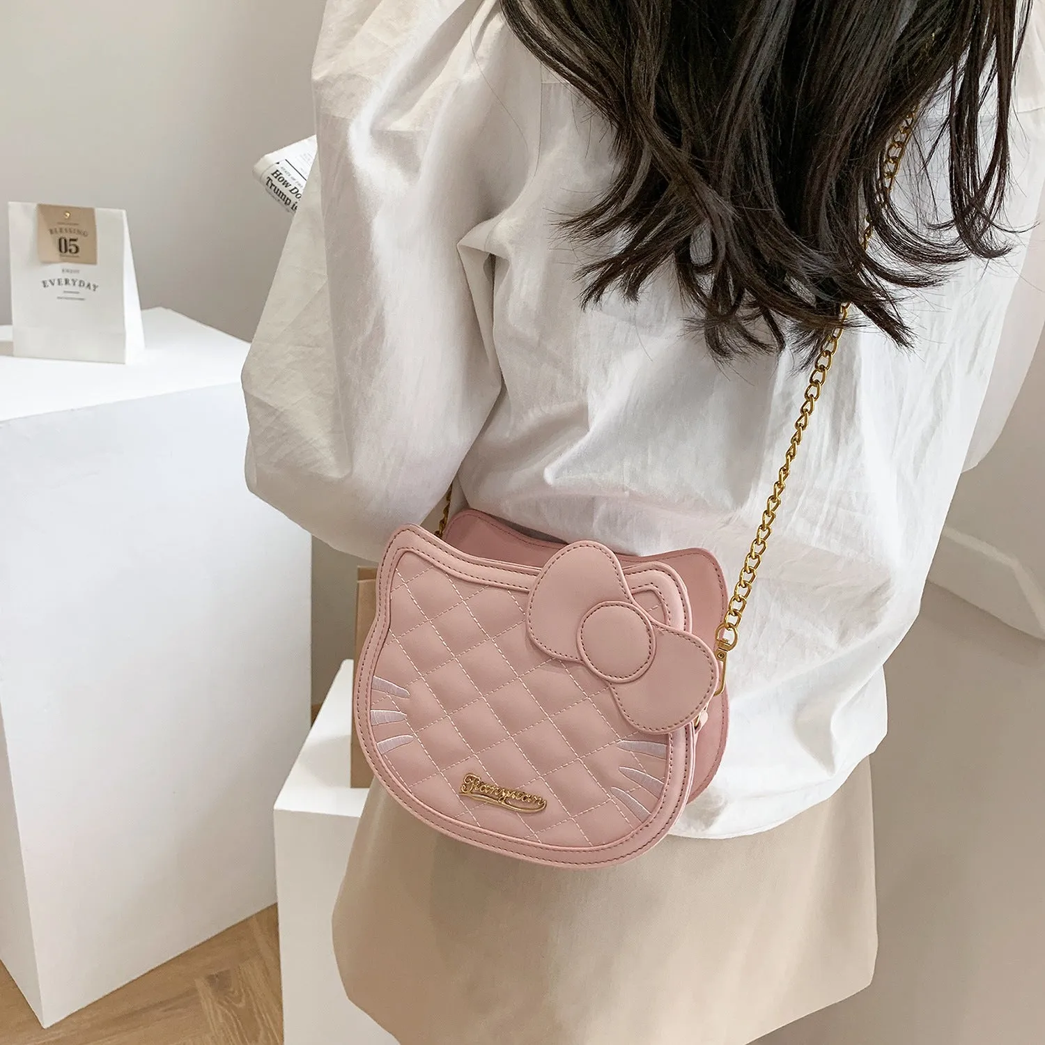 Women's & Men's Niche Rhombus Chain Female Versatile Cute Bags