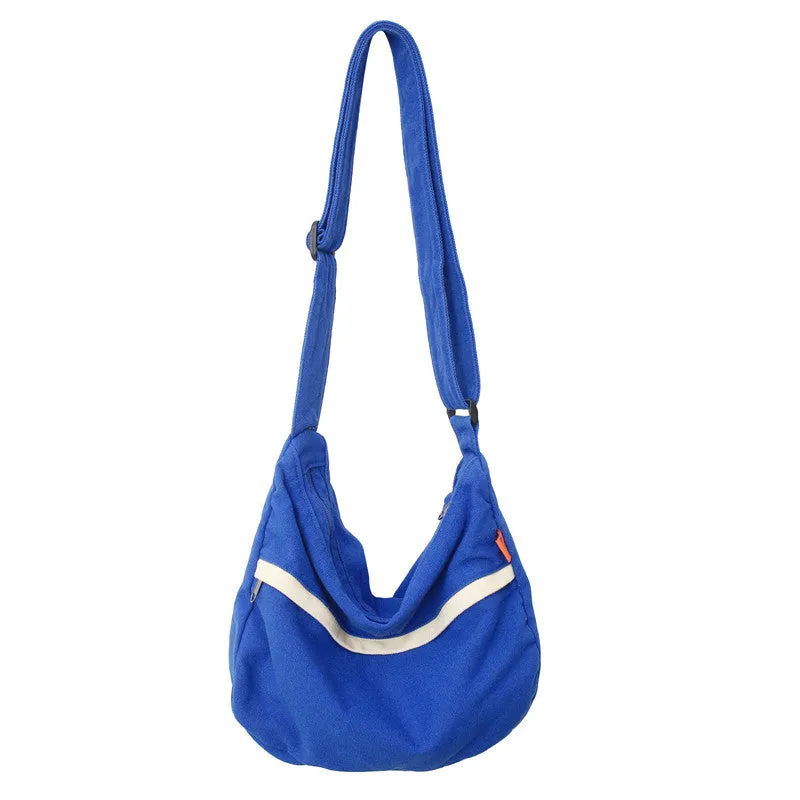 Women's & Men's Washed Canvas Fashion Trendy Large Capacity Literary Crossbody Bags